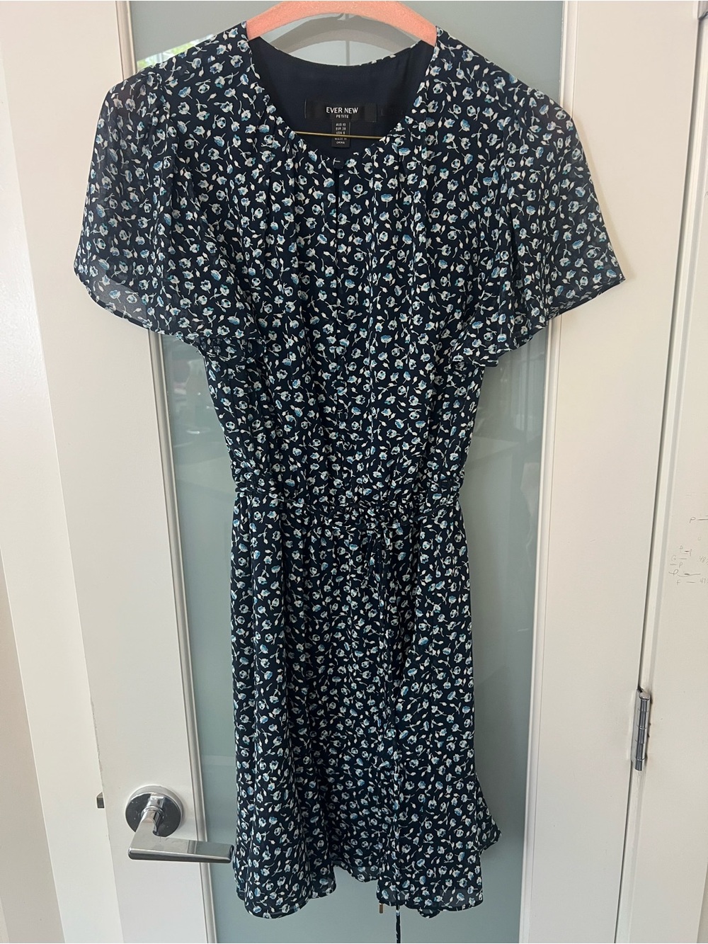 Ever New Navy Blue Floral Midi Dress